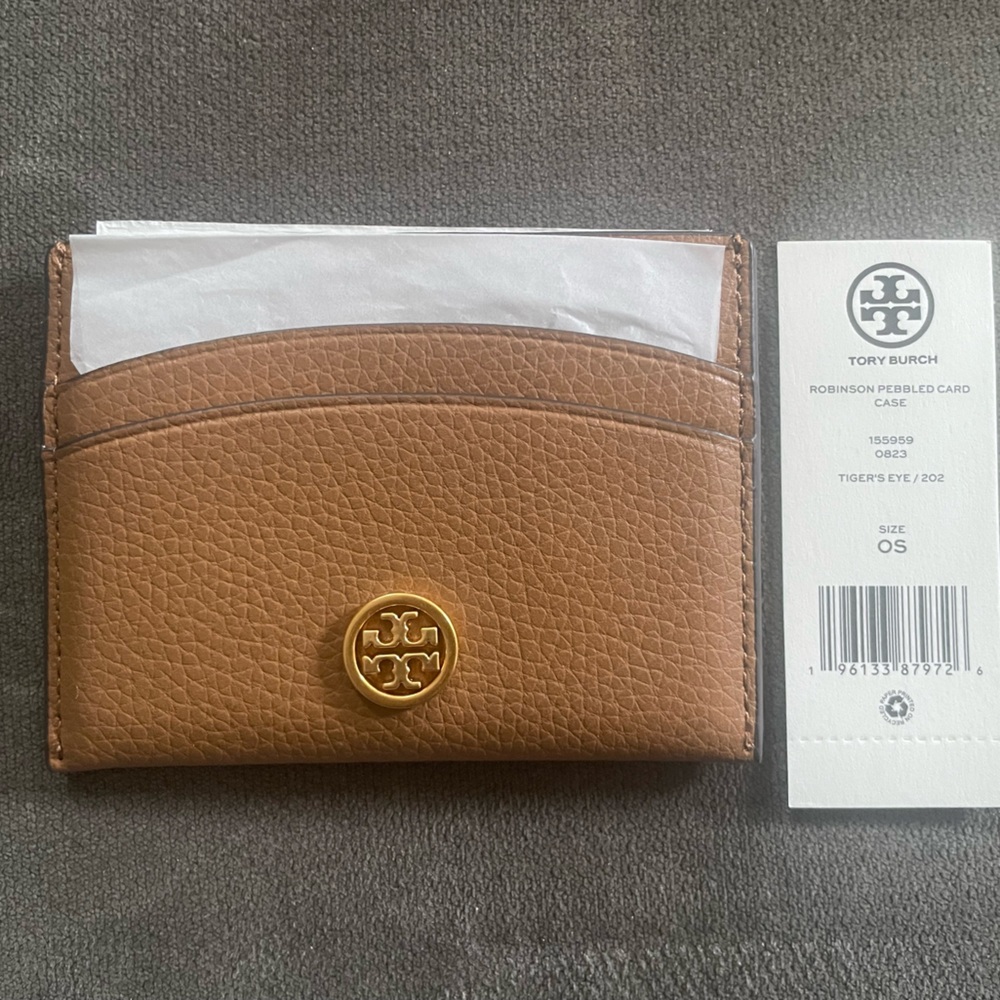 Tory Burch Robinson Leather Card Holder